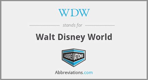 what does wdw stand for.